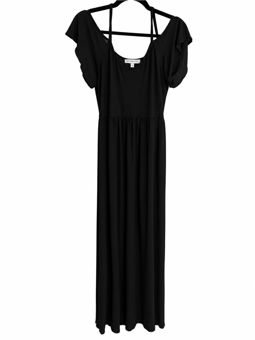 The Vanity Room Black Maxi Dress with Strappy Back